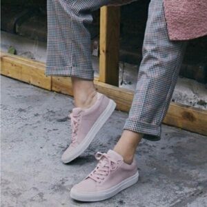 GREATS Brooklyn dusty pink leather sneakers US 7 comfy rare preppy elegant